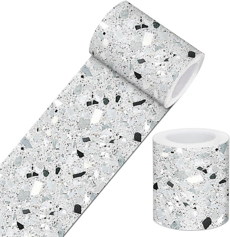 IVN Wallpaper Border Peel and Stick Wall Terrazzo Decorative Wall Trim Self Adhesive Border for Walls Mirror Frame Accent Strip for Bedroom Kitchen LivingRoom Modern Design 4x196 Inch - Image 1